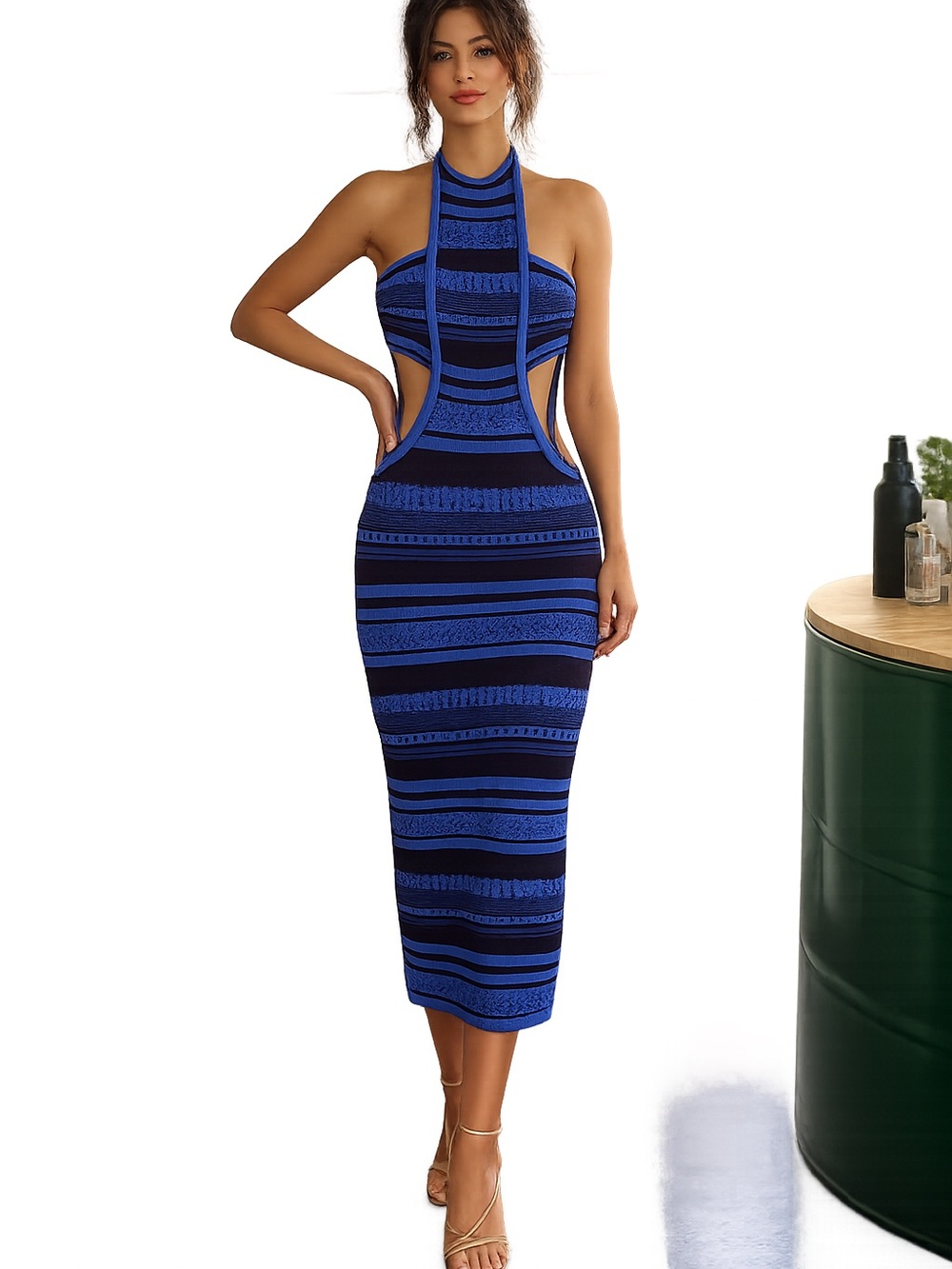 Bebe NEW knitted blue dress SZ XS